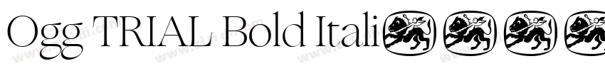Ogg TRIAL Bold Itali字体转换